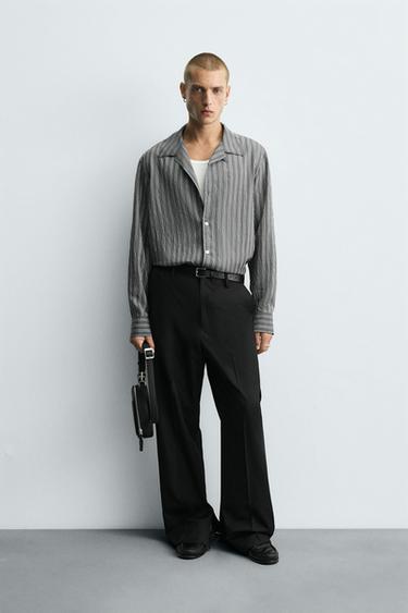 CAMISA FLUIDA REGULAR FIT - rayas de Zara - Imagen 0