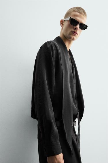 FLOWING BANDANA SHIRT - Black by Zara - Image 5