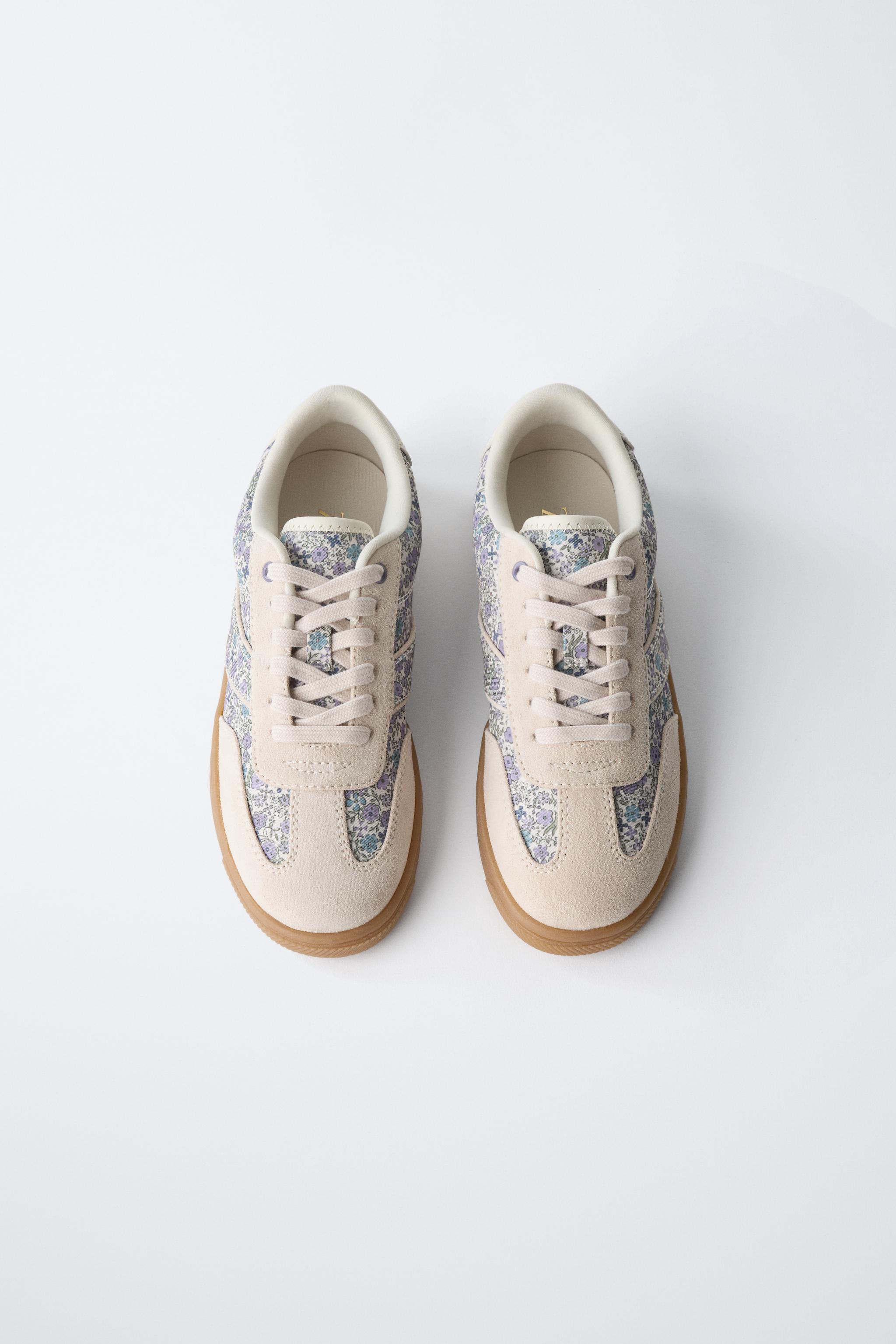 Детские кроссовки Zara FLORAL SNEAKERS — фото 5