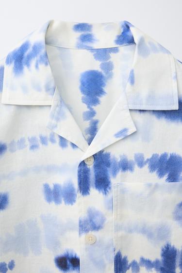 CHEMISE TIE & DYE - Écru / Bleu de Zara - Image 2