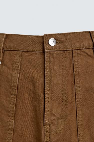 PANTALÓN CARGO BOLSILLOS - Marrón de Zara