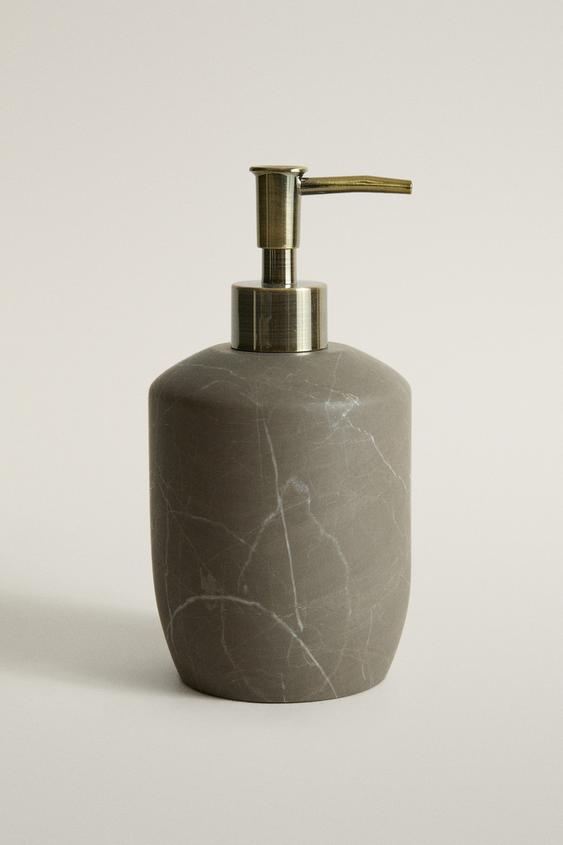 MARBLE BATHROOM SOAP DISPENSER - Brown by Zara - Image 0