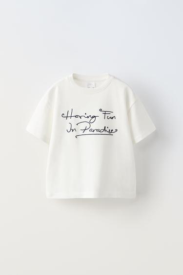 Zara WEDNESDAY © RIBBED T-SHIRT - White