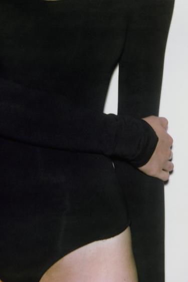 BODY SOFT MANCHES LONGUES - Noir de Zara - Image 3