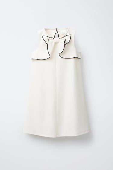 ROBE À NŒUD - Écru de Zara