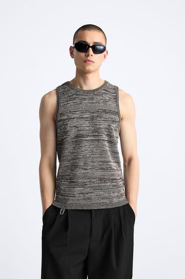 KNIT TANK TOP - Chocolate by Zara
