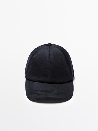 Zara Wool blend cap - Navy blue - Image 0