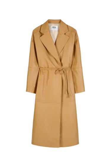 LEATHER COAT WITH BELT - LIMITED EDITION