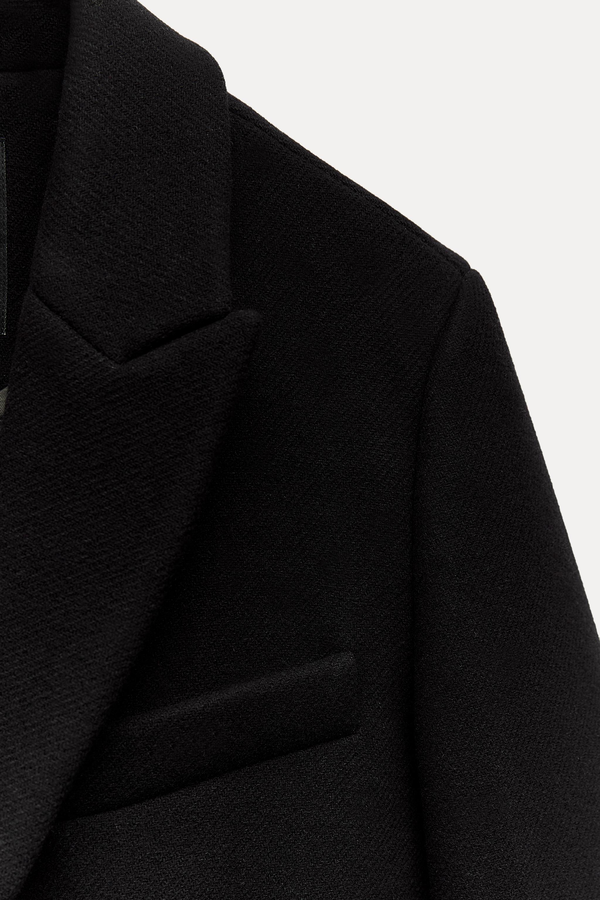 Zara masculine discount coat black