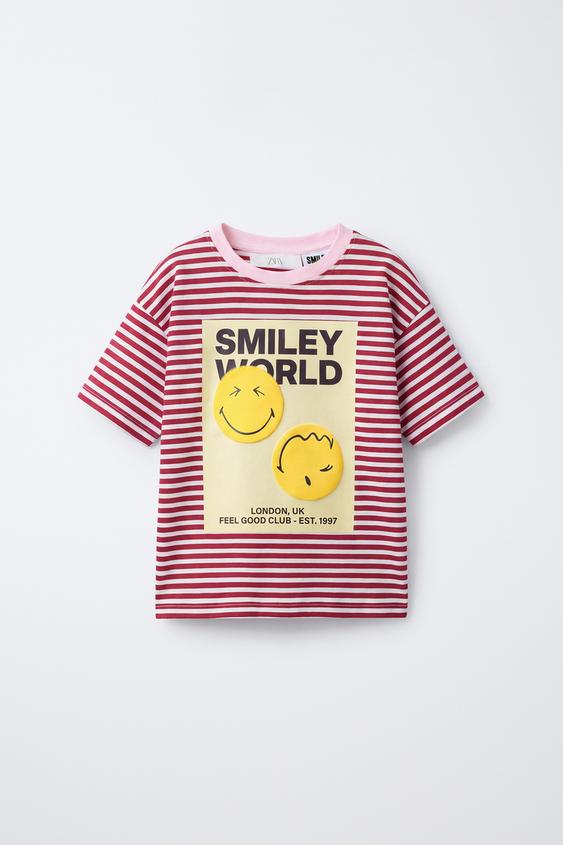 T-SHIRT À RAYURES SMILEYWORLD ® - rayures de Zara - Image 0
