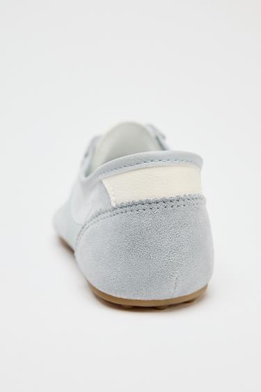 FLAT COMBINATION DERBY SHOES - Blue by Zara - Image 5