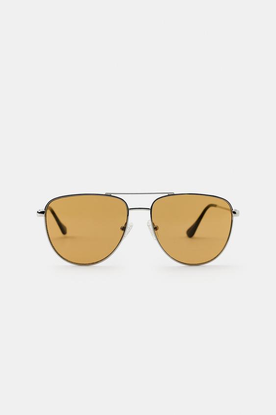 GAFAS DE SOL MÉTALICAS AVIADOR - Plata de Zara - Imagen 0