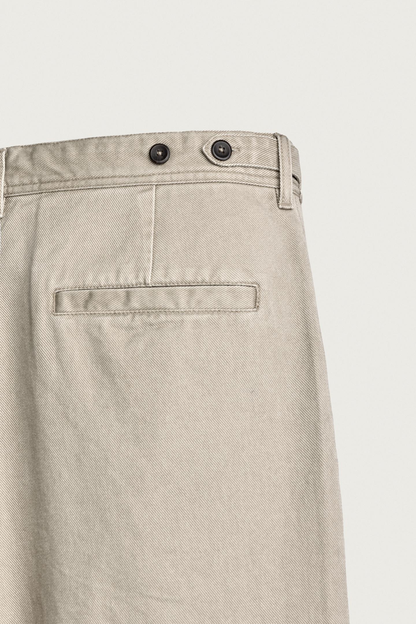Мужские брюки Zara Straight-Fit Chino, цвет: Серо-бежевый — фото 10