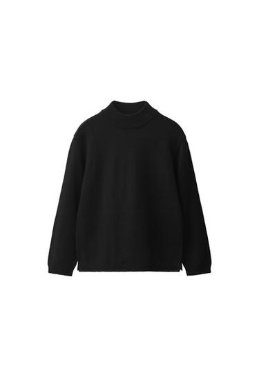 HIGH NECK KNIT JUMPER - Black by Zara
