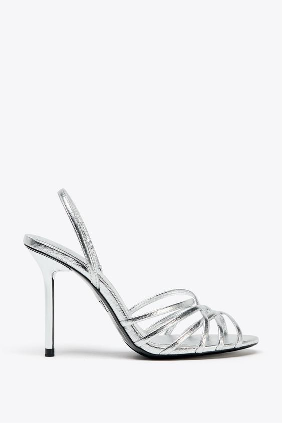 Tacco Largo Acqua Azzurra Scarpe Sposa Sandali Da Donna ZARA Italia