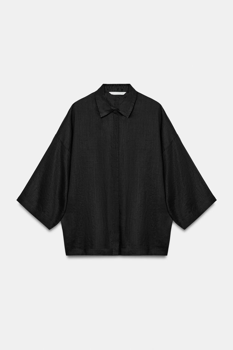 Camisa oversize de ramio ZW COLLECTION 6