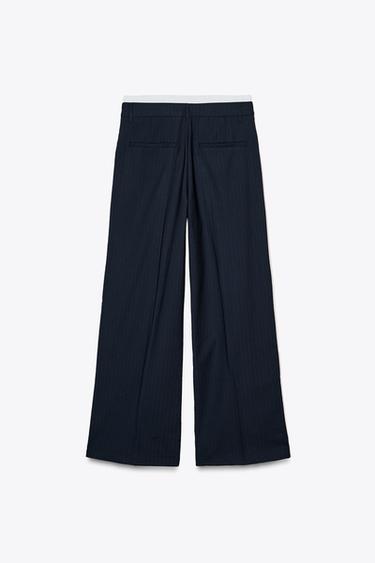BOXER TROUSERS WITH SIDE STRIPES - Navy blue by Zara - Image 1