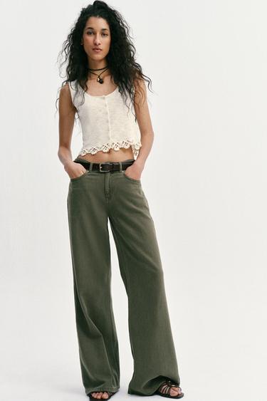 KNIT TOP WITH CROCHET HEM - Ecru by Zara - Image 0