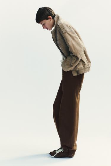 TRF BAGGY BALLOON MID-WAIST JEANS - Brown by Zara