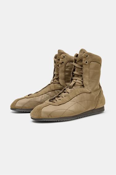 BASKETS MONTANTES - Vert olive de Zara - Image 5