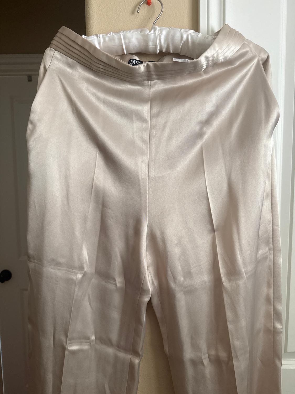 LIMITED EDITION SATIN EFFECT WIDE LEG PANTS - Image 2