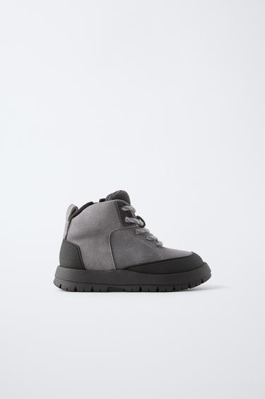 BOTA CORDONES - Azul de Zara