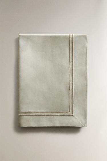 SATEEN TABLE RUNNER WITH TRIM - Greenish by Zara - Image 4