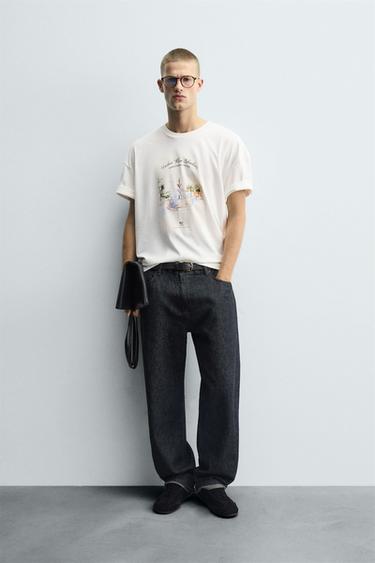 EMBROIDERED PRINT T-SHIRT - White by Zara - Image 0