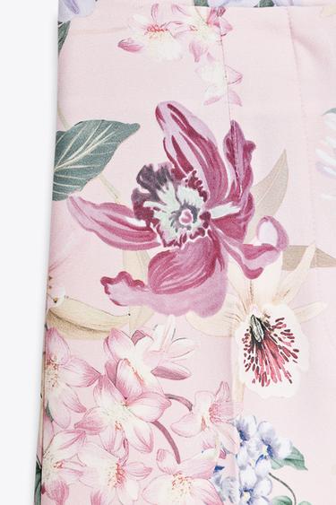 FLORAL PRINT TROUSERS - Multicoloured by Zara - Image 6