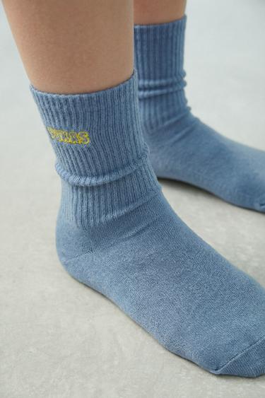 2-PACK OF LONG PUKAS SURF SOCKS - Blue/White by Zara