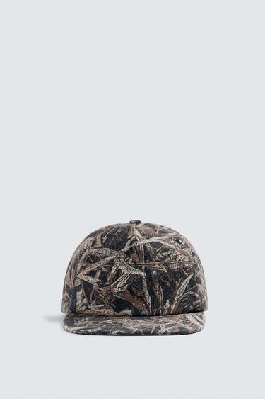 CASQUETTE IMPRIMÉ ARBRES - Noir de Zara - Image 1