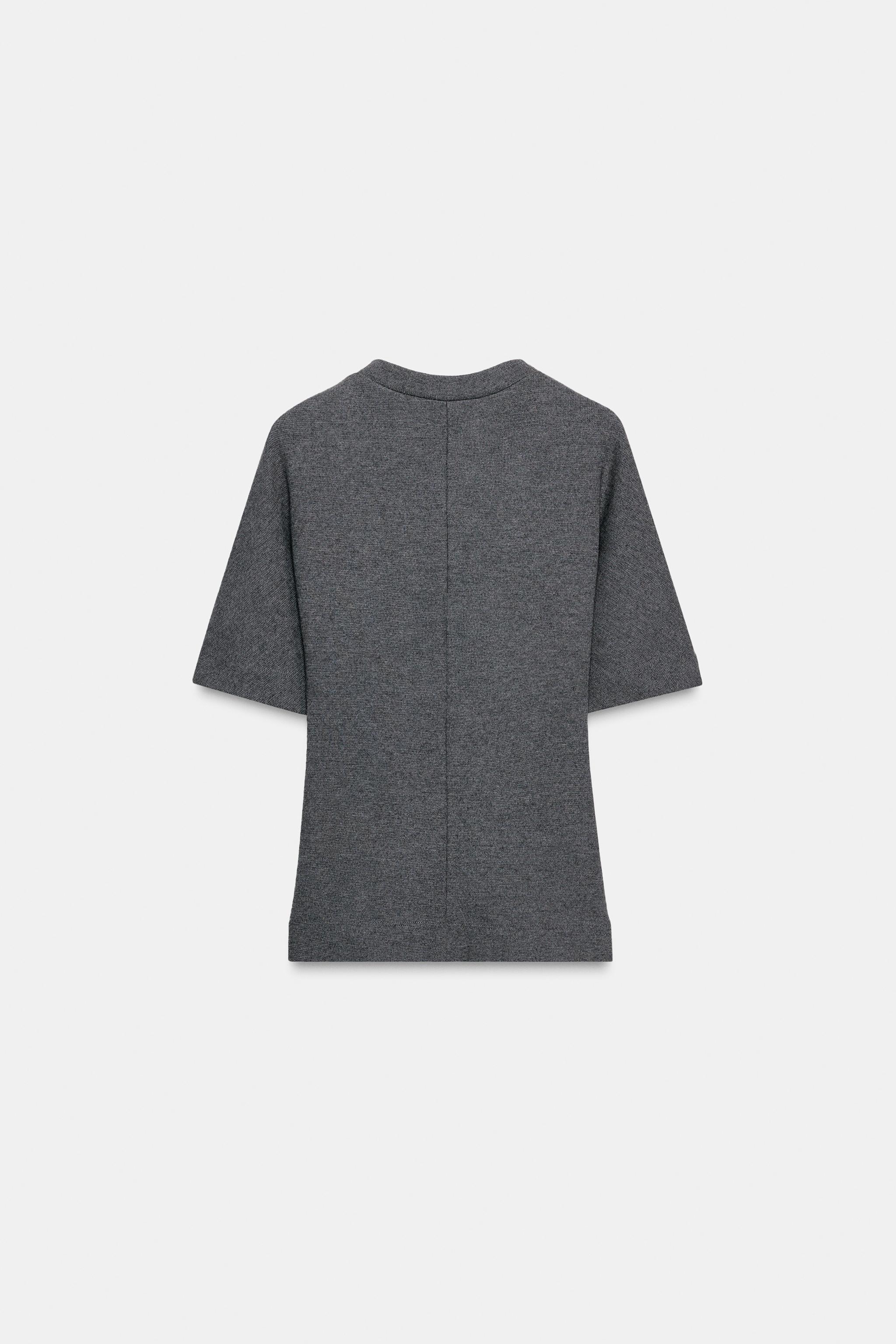 葵 FITTED SOFT TOP - charcoal gray | ZARA United States