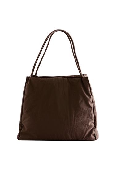 TECHNICAL FABRIC TOTE BAG - Brown by Zara