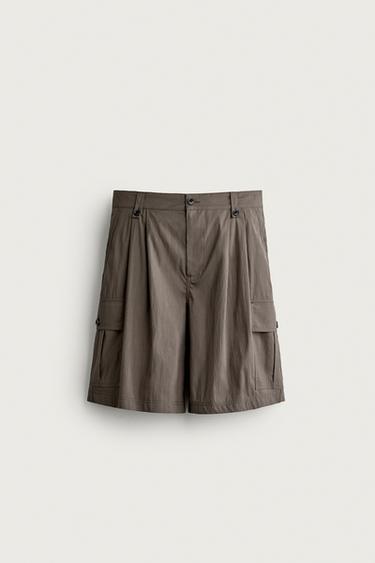 برمودا كارغو بقصة مريحة وثنيات - بني/ توبو الخاص بـ Zara