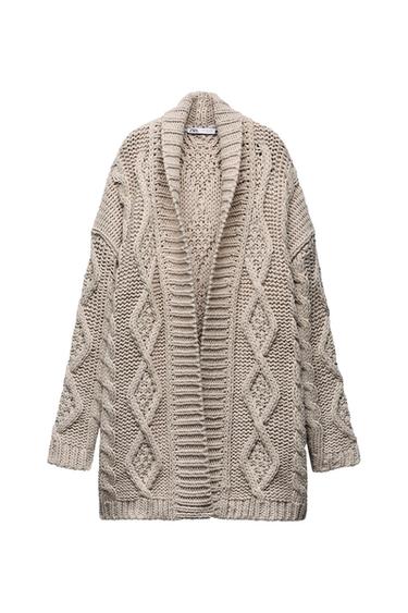 CABLE KNIT CARDIGAN