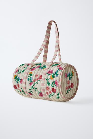 SAC BOWLING BRODÉ - Blanc écru de Zara - Image 1