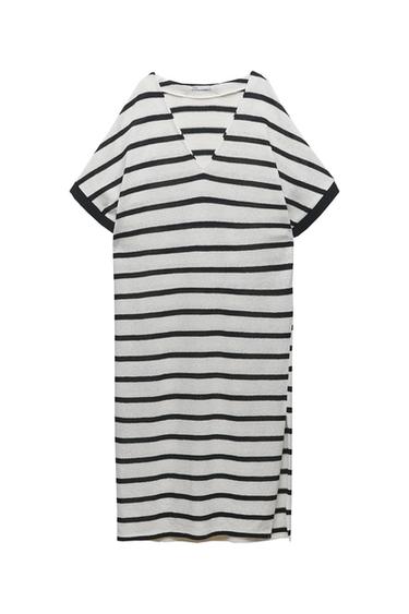 RUSTIC STRIPED TUNIC DRESS