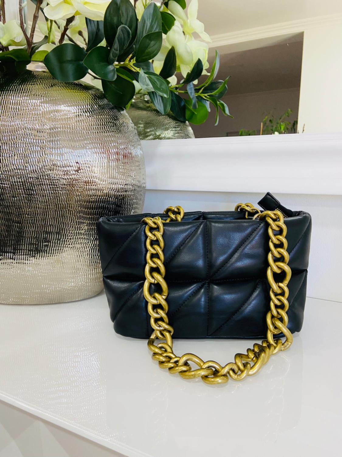 QUILTED CITY BAG WITH CHAIN STRAP - Image 2