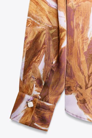 PRINTED SATIN SHIRT - Multicoloured by Zara - Image 8