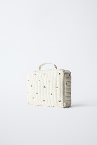 FLORAL BRIEFCASE - Ecru White by Zara - Image 1