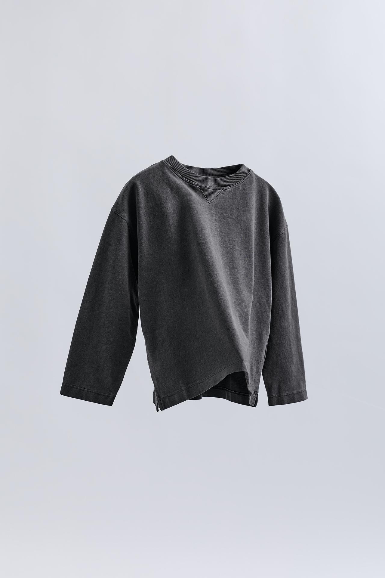 GARMENT-DYED T-SHIRT — Dark anthracite