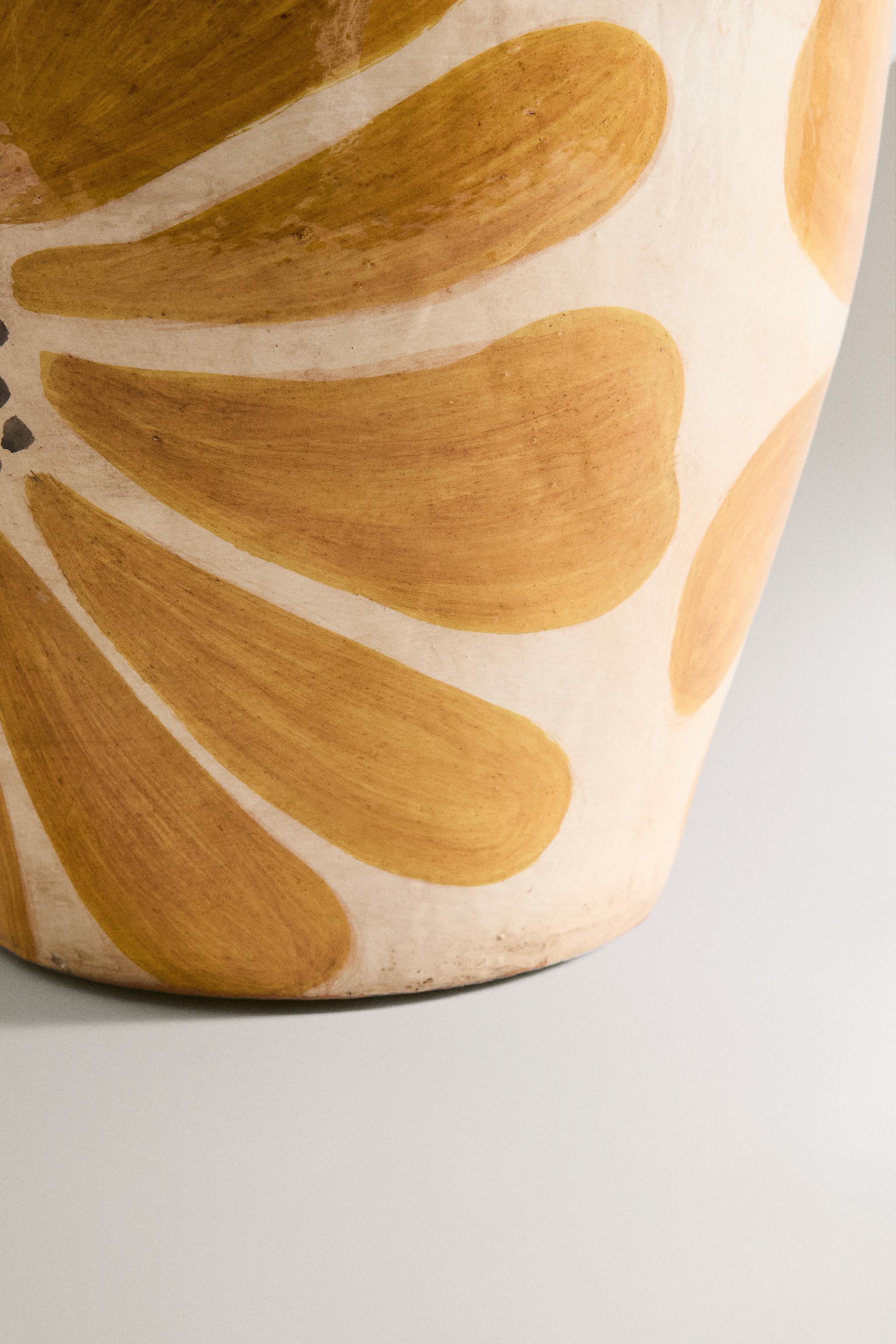 VASE FLEURS TERRE CUITE