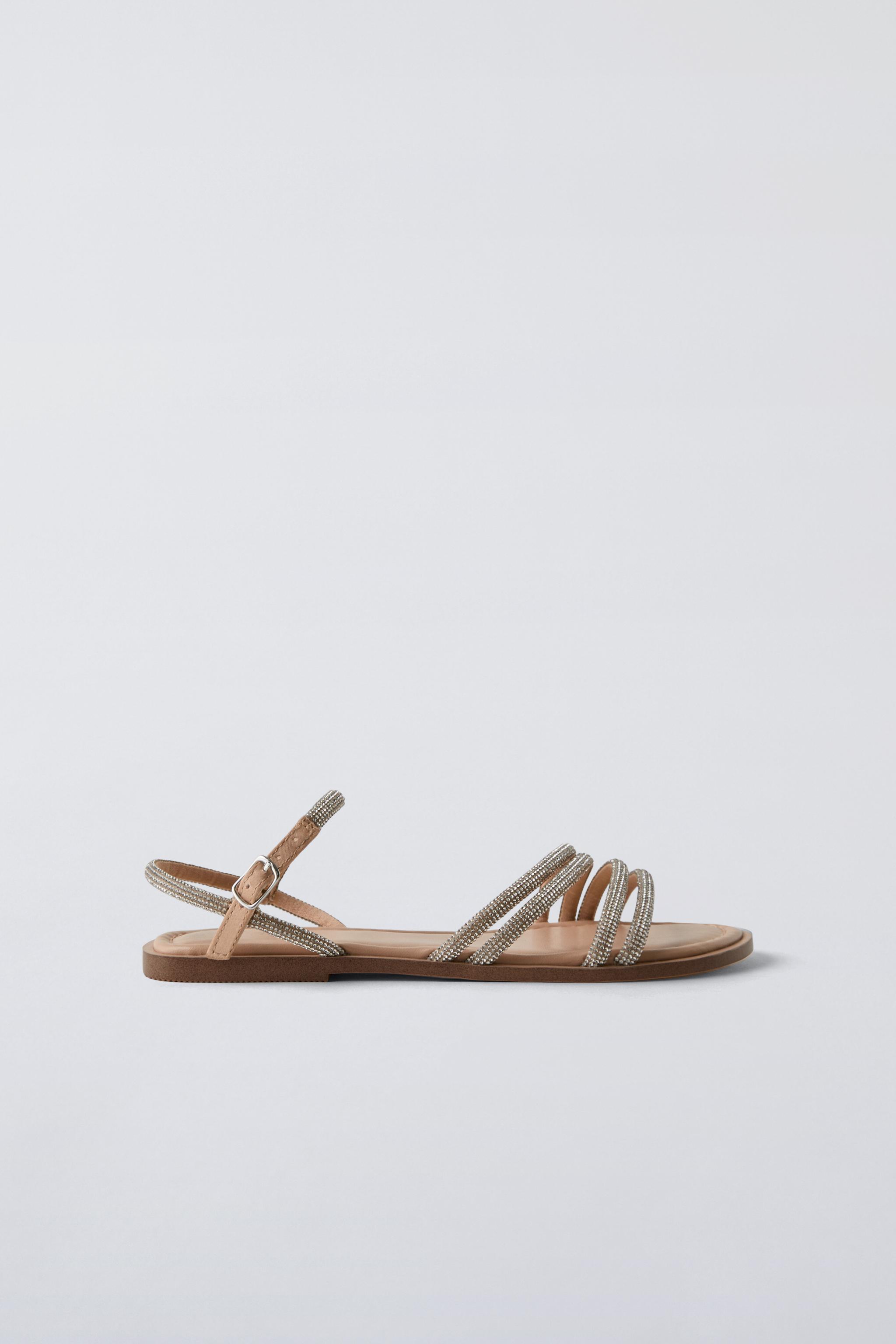 ZARA toddler girl leather on sale open sandals