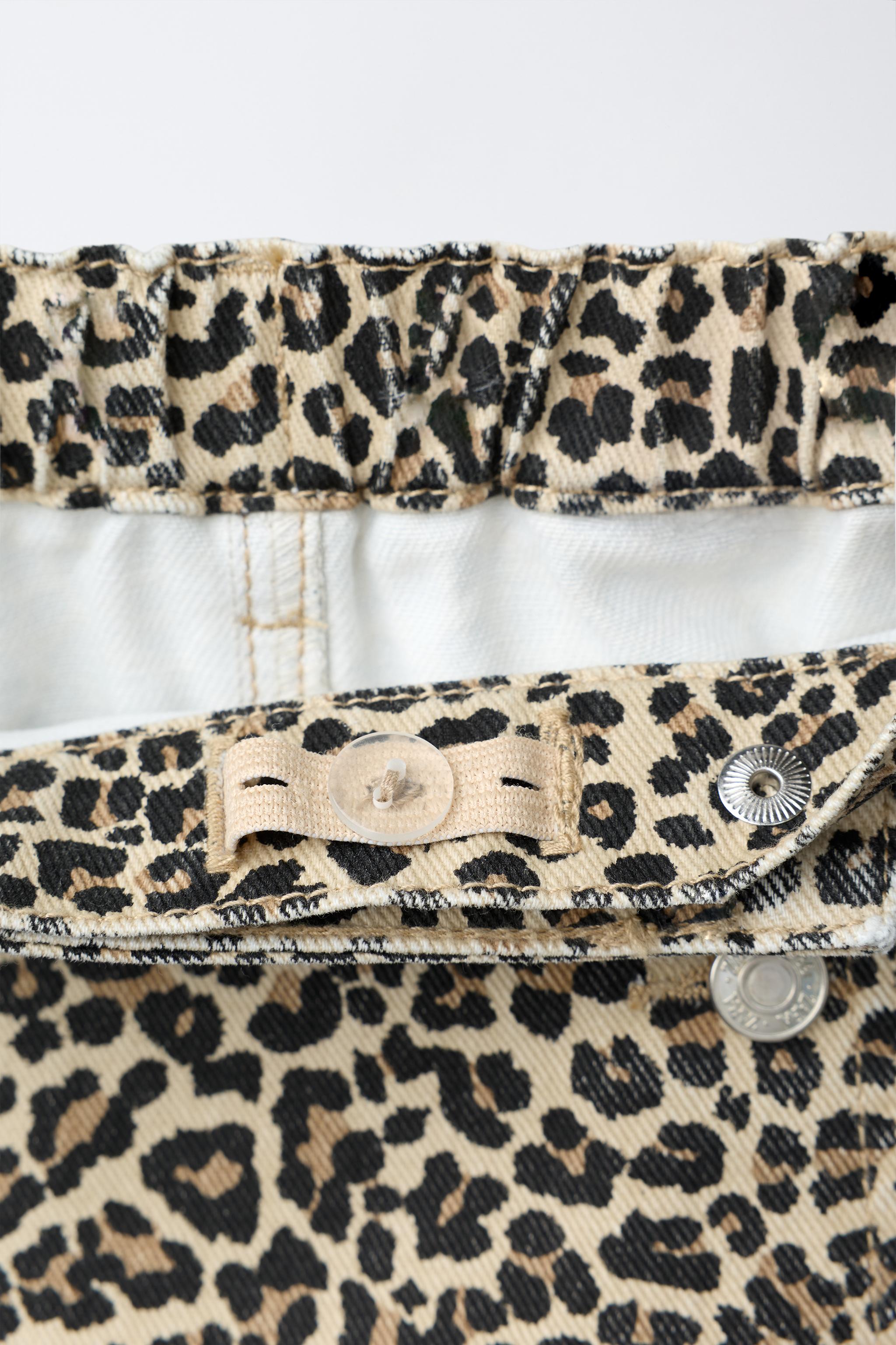 ANIMAL PRINT TWILL SKIRT