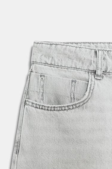 SHORT Z1975 EN DENIM TAILLE MI-HAUTE - Gris clair de Zara - Image 8