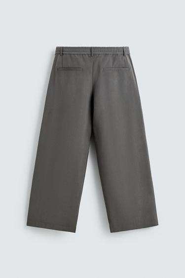 LOOSE-FITTING PLEATED TROUSERS - Taupe grey by Zara - Image 6