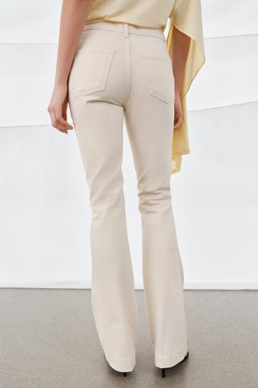 ZW COLLECTION MID-WAIST BOOTCUT JEANS - Ecru by Zara - Image 2