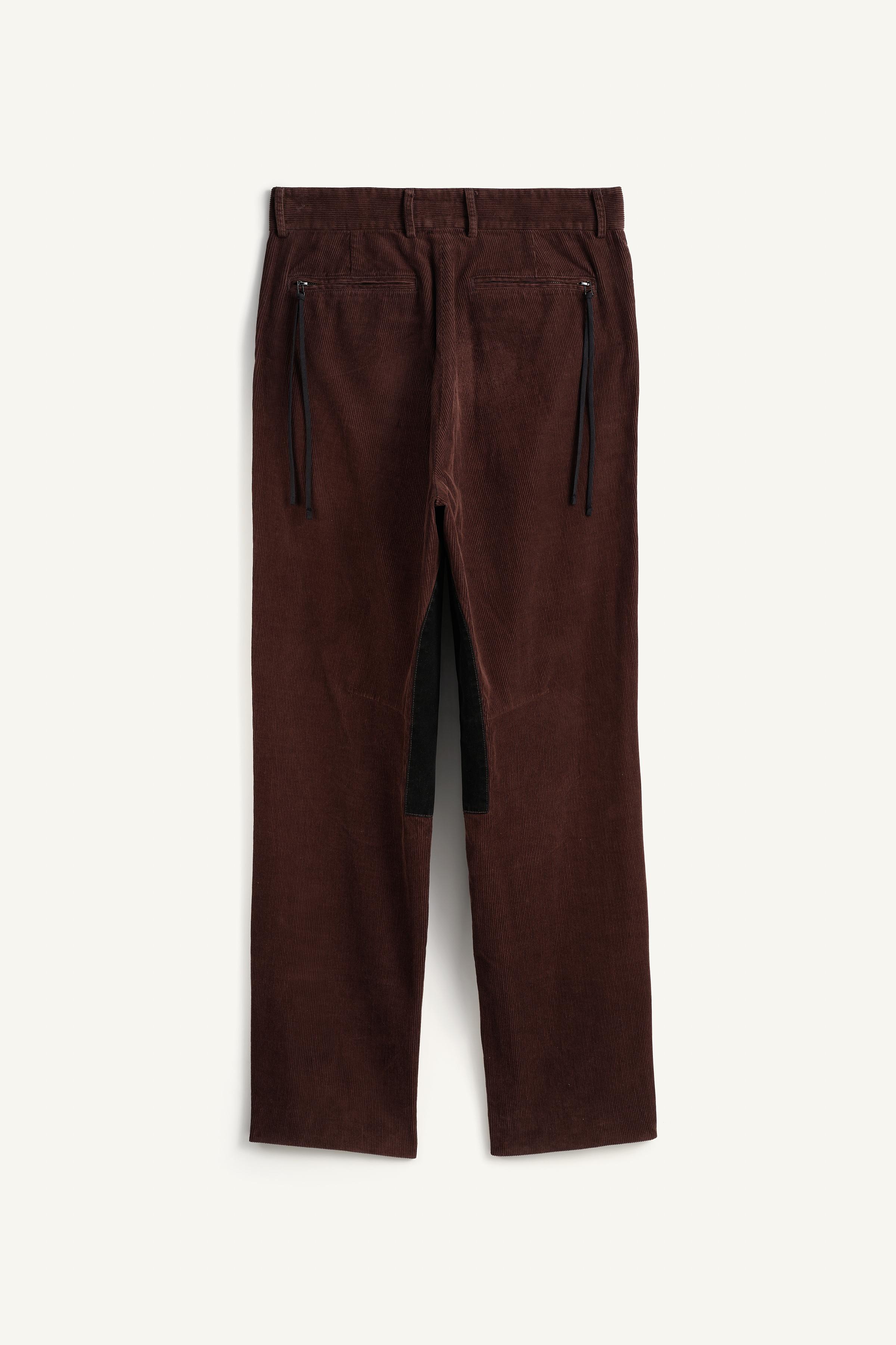PANTALON COUPE DÉCONTRACTÉE VELOURS CÔTELÉ CONTRASTE