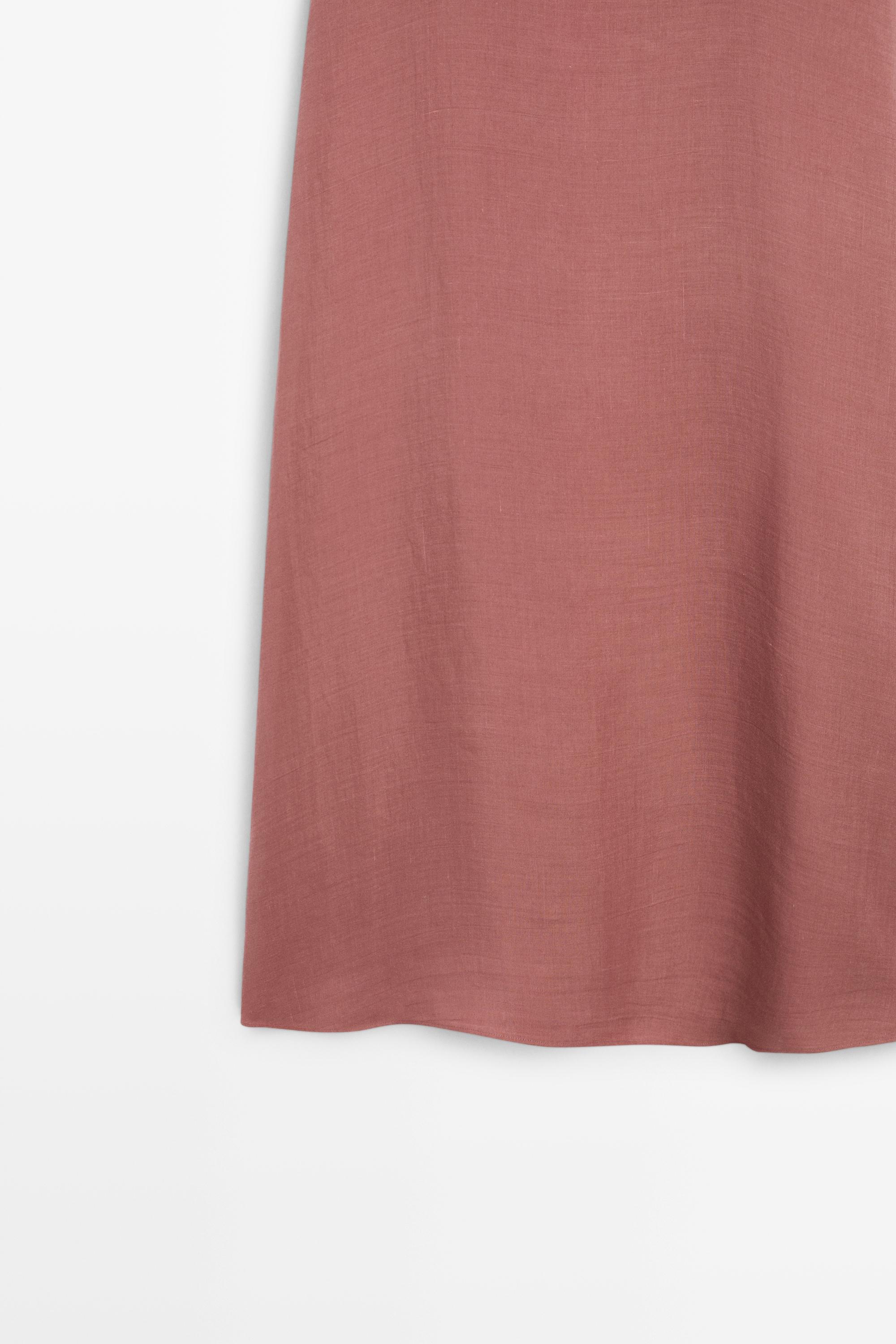 Flowing double-layer midi dress