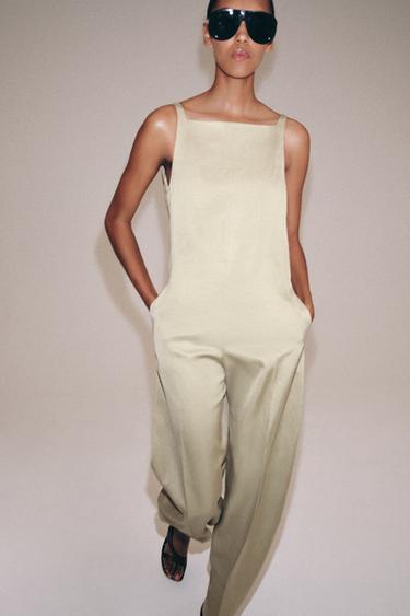 ZW COLLECTION JUMPSUIT WITH OPEN BACK - Beige by Zara - Image 5